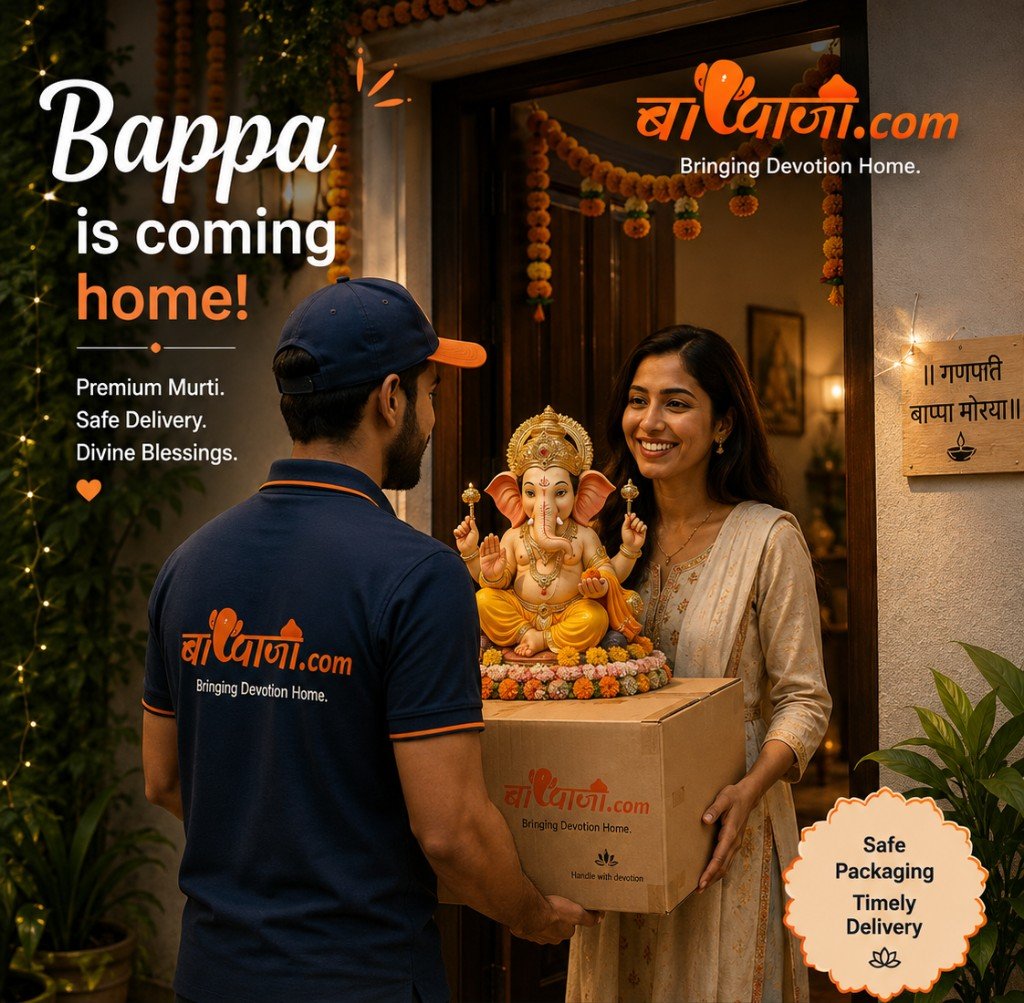 बाप्पा घरी येतोय — Bappaji.com कडून गणेशमूर्तीची घरपोच सेवा